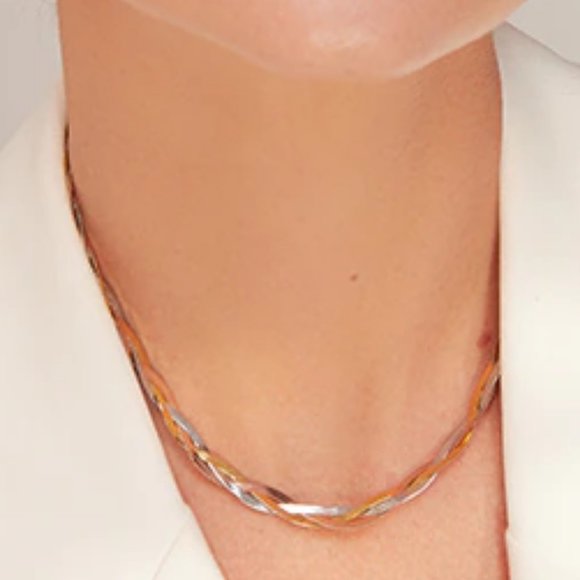 Snake Chain Necklace Stainless Steel Charm Geometric Collar NECKLACE - Picture 3 of 4